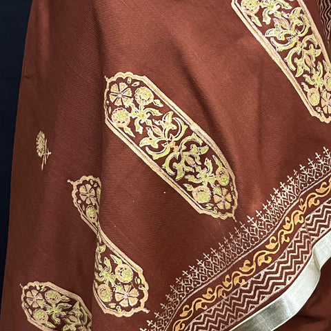 Russet and Gold Shawl