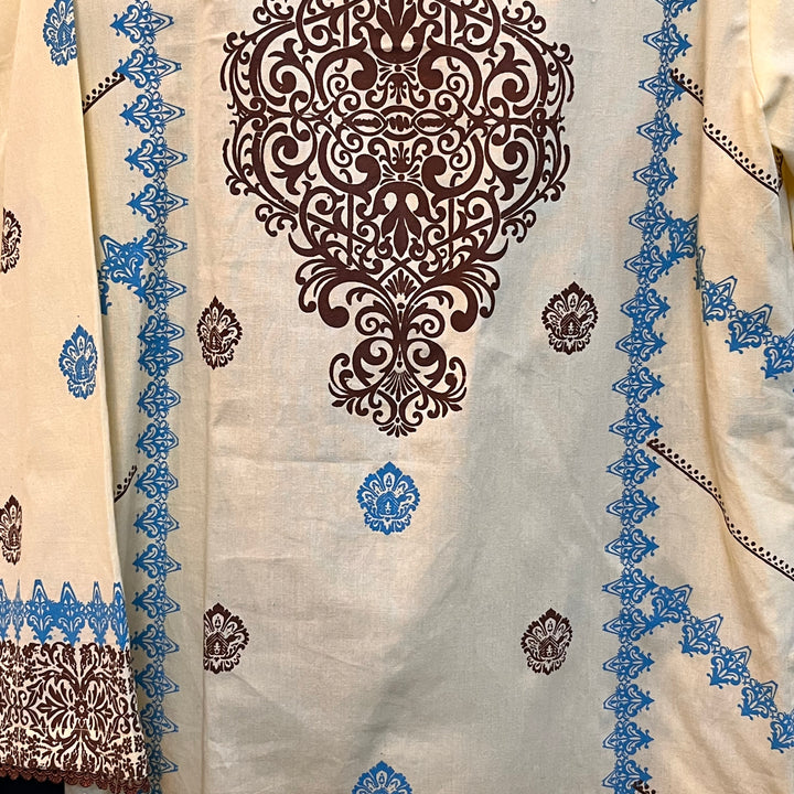 Classic Elegance – Block &amp; Screen Printed Khaddar 2-Piece Suit 🍁✨