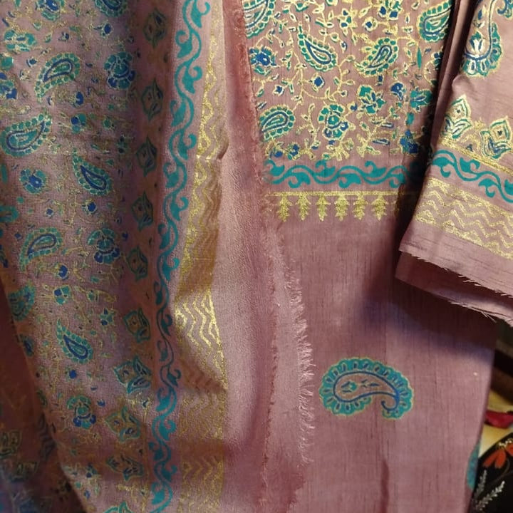 🌸 Royal Grace – 3-Piece Korean Silk & Banarsi Suit ✨