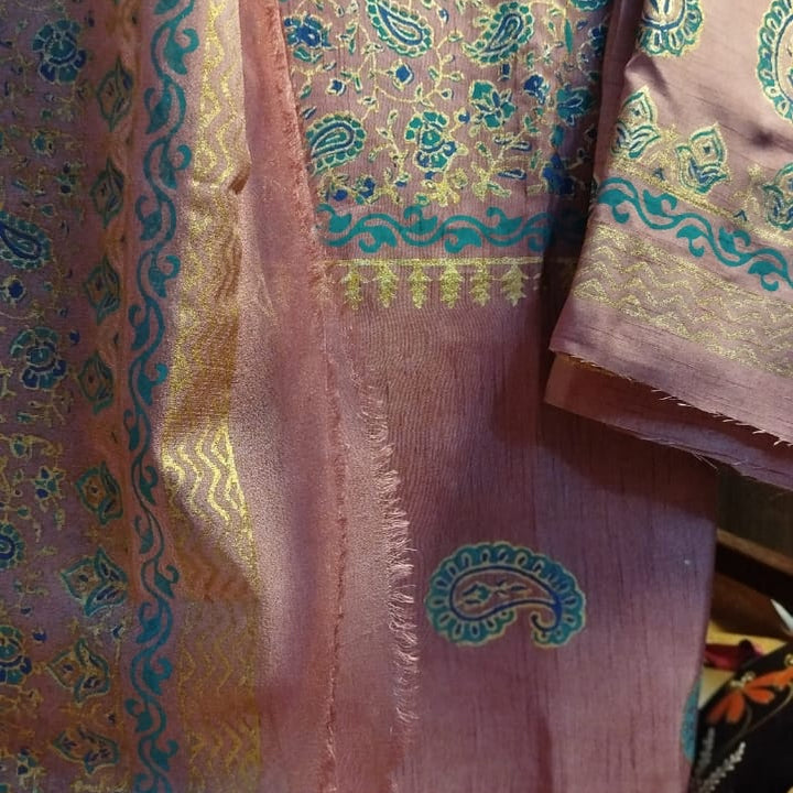 🌸 Royal Grace – 3-Piece Korean Silk & Banarsi Suit ✨