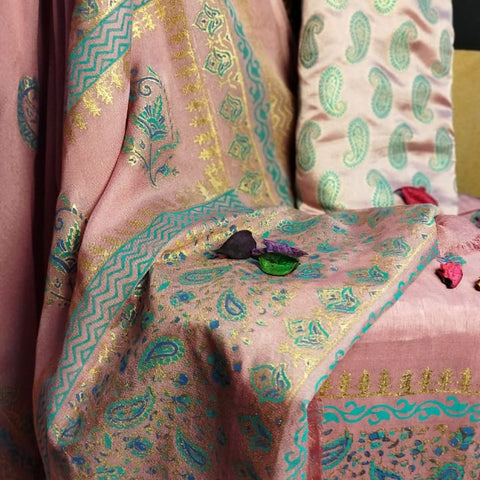 🌸 Royal Grace – 3-Piece Korean Silk & Banarsi Suit ✨