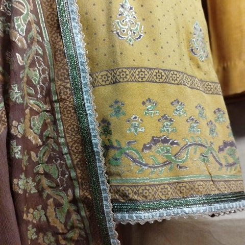 Elegant Mustard and Brown 3-Piece Suit