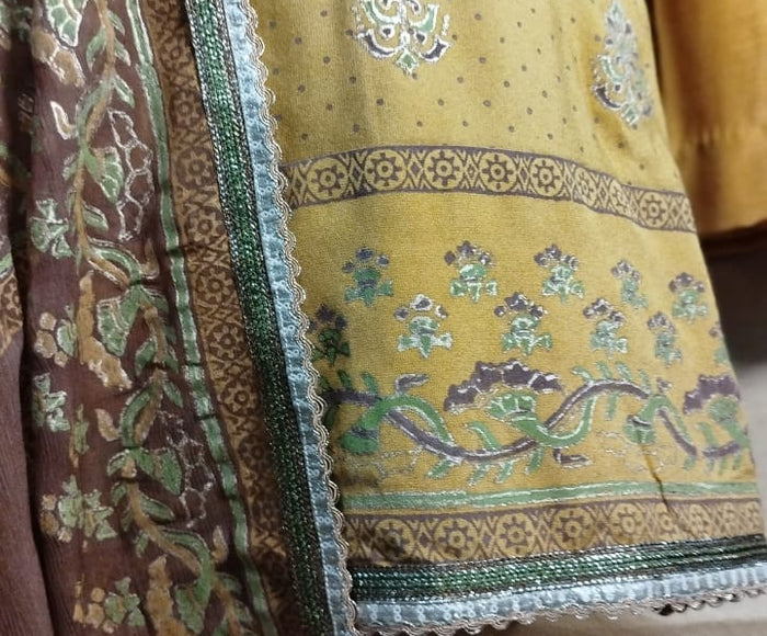 Elegant Mustard and Brown 3-Piece Suit