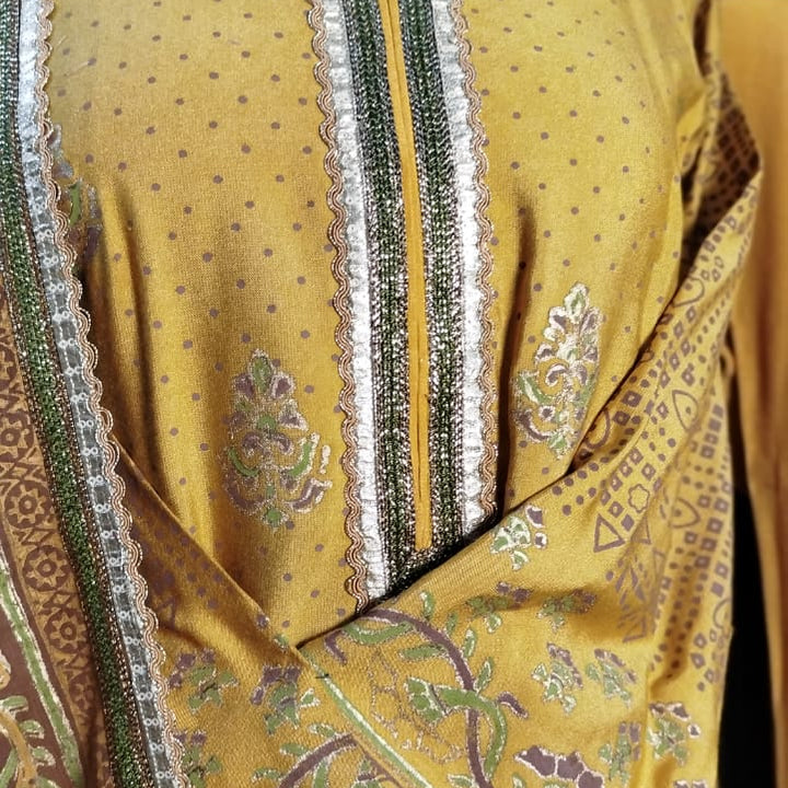 Elegant Mustard and Brown 3-Piece Suit